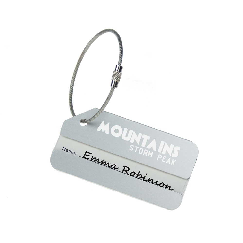 Aluminium Luggage Tag Silber