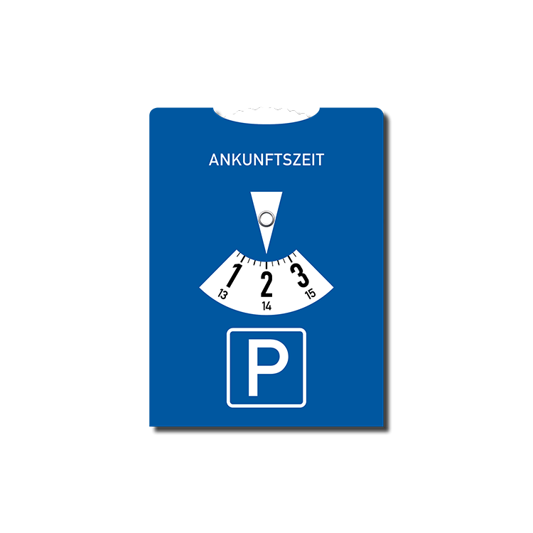 Parkscheibe (AT) mit rückseitiger Elektroladescheibe