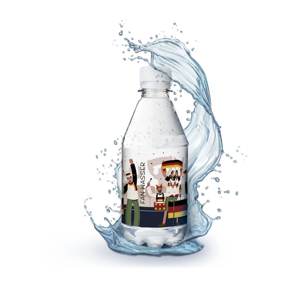 330 ml PromoWater – Mineralwasser zur Fußball EM mit Kohlensäure, Hergestellt in Deutschland