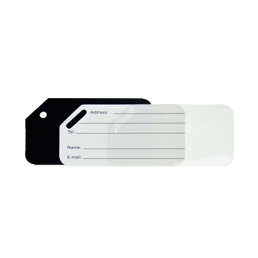 Aluminium Luggage Tag Schwarz