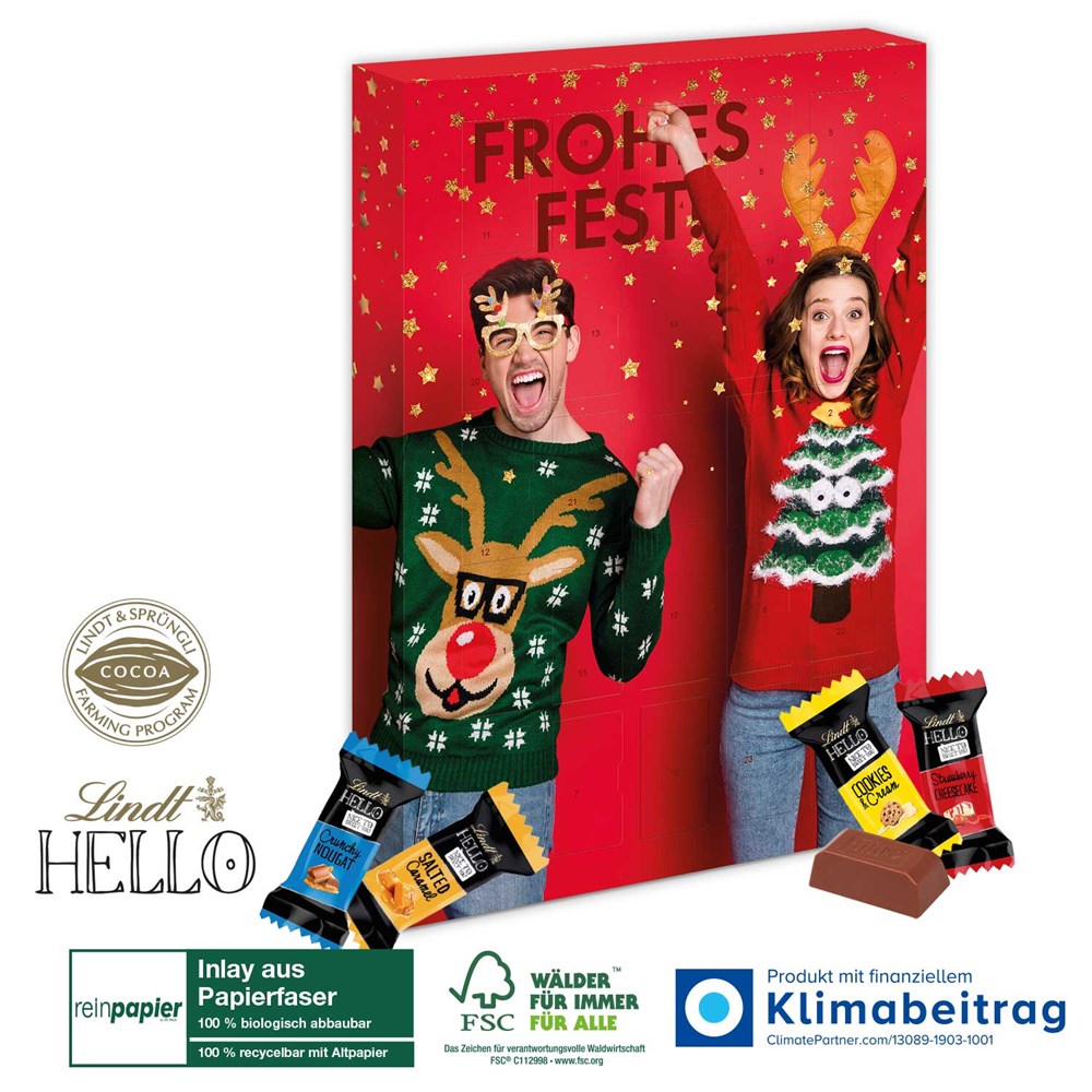 Wand-Adventskalender Lindt HELLO