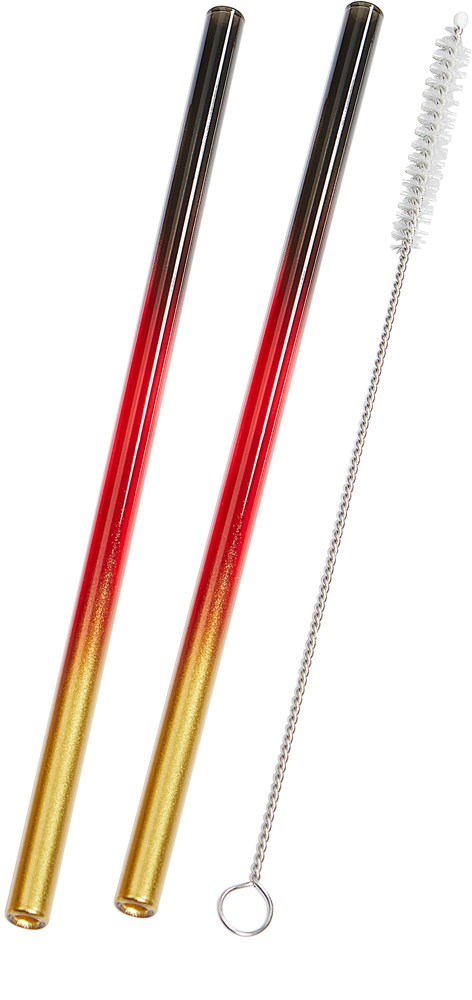 Nestler-matho 2er-Set farbige Halme + Bürste