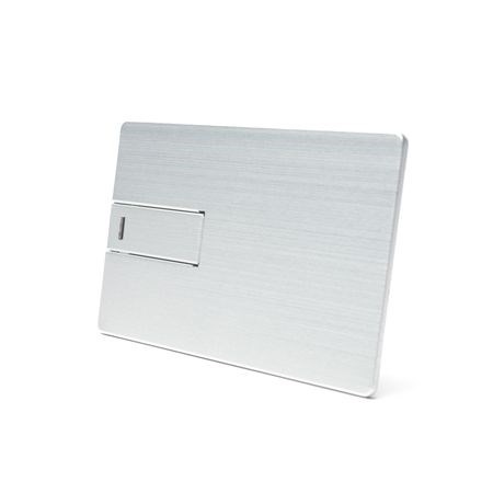 USB-Stick Basic Card Metall-Silber-4 GB