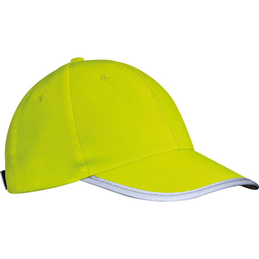 6 Panel Baseballcap für Erwachsene aus Polyester mit reflektierender Borte