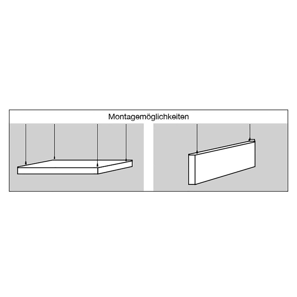 Drahtseilaufhängung für Schallschutzplatten 2,5 cm Stärke